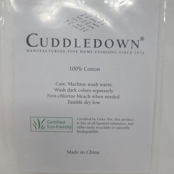 Cuddledown Solid 400 TC Sateen Sheet White Mauve Flat Full Size New $89 - Picture 2 of 2
